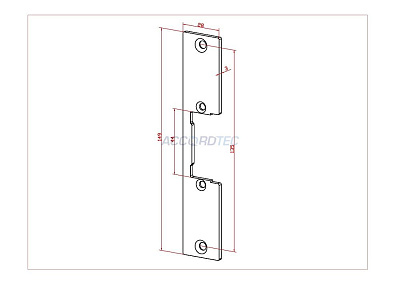 AT-FS02 Планка для электрозащелки ACCORDTEC, металл