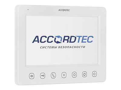 AT-VD751C/M WH Монитор домофона ACCORDTEC, аналоговый, сенсорные кнопки