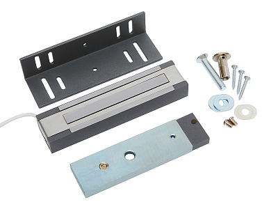 ML-200K-3 Premium Grey с уголком, Электромагнитный замок ACCORDTEC, 200 кг, накладной