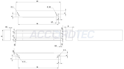 ML-295KB с уголком, Электромагнитный замок ACCORDTEC, 300 кг, накладной