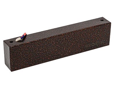 ML-350N KB-2 с уголком, цвет коричневый, Электромагнитный замок ACCORDTEC, 400 кг, накладной