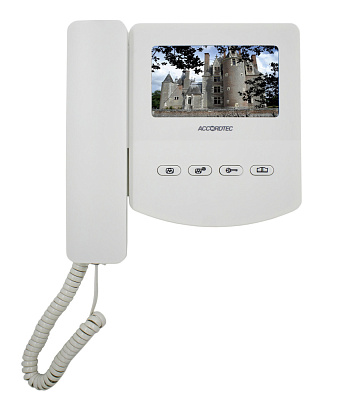 AT-VD433С K EXEL WHITE Монитор домофона ACCORDTEC, аналоговый, механические кнопки