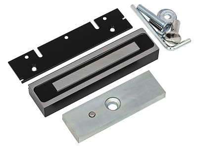 ML-200K Premium Black с планкой, Электромагнитный замок ACCORDTEC, 200 кг, накладной