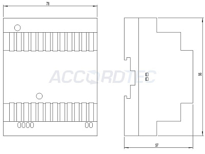 AT-12/30-3 DIN Источник стабилизированного питания ACCORDTEC, 12 В, 3 A
