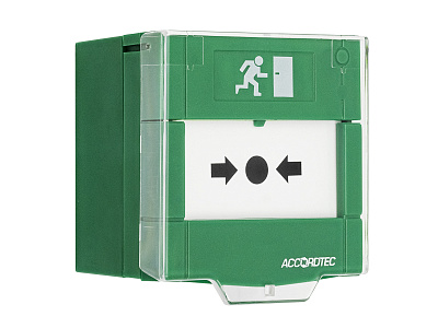 AT-H200-GN Кнопка выхода ACCORDTEC накладная, НО/НЗ