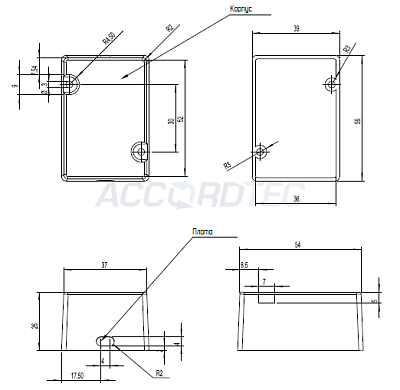 AT-12/10W Источник стабилизированного питания ACCORDTEC, 12 В, 1 A