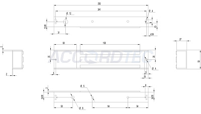 ML-350ALN с герконом Электромагнитный замок ACCORDTEC, 350 кг, накладной