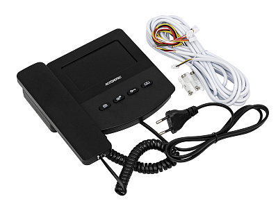 AT-VD433C BL Монитор домофона ACCORDTEC, аналоговый, с трубкой, механические кнопки.