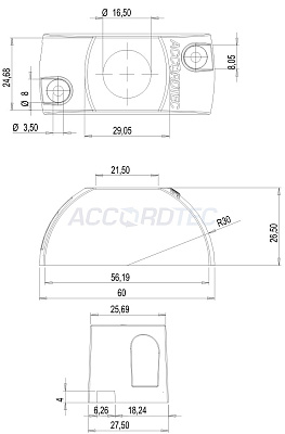 AT-HSB1 LED Gray Кнопка выхода ACCORDTEC накладная, НО / НЗ