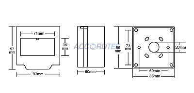 AT-H200-GN Кнопка выхода ACCORDTEC накладная, НО/НЗ