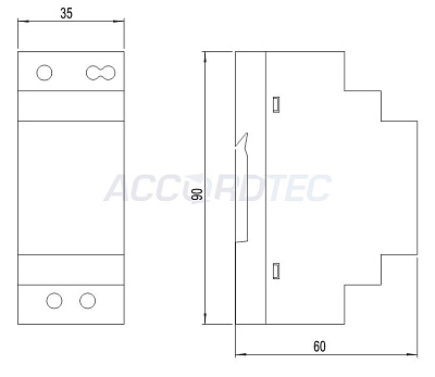 AT-12/20-3 DIN Источник стабилизированного питания ACCORDTEC, 12 В, 2 A
