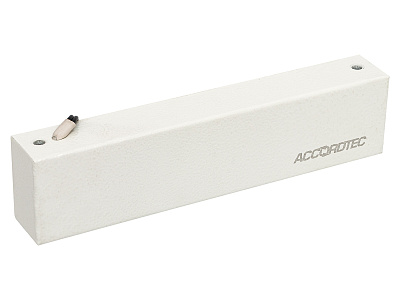 ML-295K с уголком, цвет белый, Электромагнитный замок ACCORDTEC, 300 кг, накладной