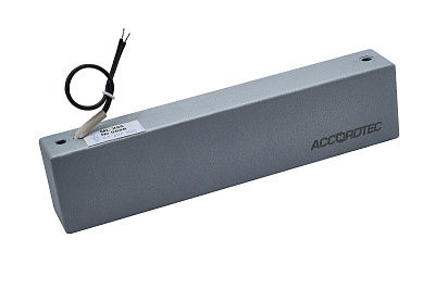 ML-295K с уголком, цвет Серебряный Металлик, Электромагнитный замок ACCORDTEC, 300 кг, накладной