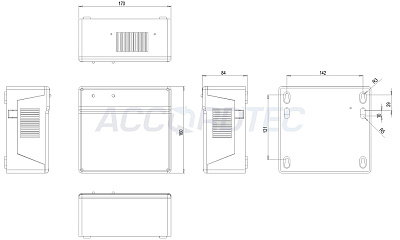 ББП-20 исп.1 белый, Блок бесперебойного питания ACCORDTEC, 12 В, 2 A,