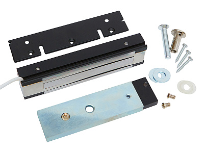 ML-200K-3 Premium Black с планкой, Электромагнитный замок ACCORDTEC, 200 кг, накладной