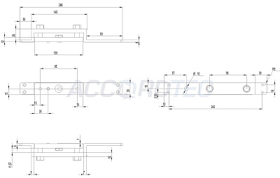 ML-1200N2 c герконом Электромагнитный замок сдвиговый ACCORDTEC, 1200 кг, врезной