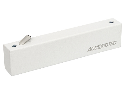 ML-180K с уголком, цвет белый, Электромагнитный замок ACCORDTEC, 200 кг, накладной