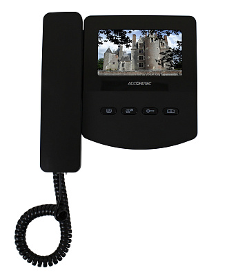 AT-VD433C EXEL BLACK Монитор домофона ACCORDTEC, аналоговый, механические кнопки
