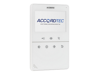 AT-VD432C WH Монитор домофона ACCORDTEC, аналоговый, сенсорные кнопки