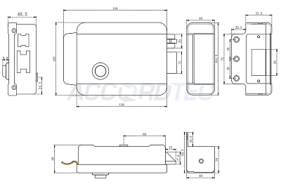 AT-EL101AB Электромеханический замок ACCORDTEC, накладной