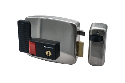 AT-EL101GF.1 (открывается внутрь, петли слева) Электромеханический замок ACCORDTEC, накладной, 5 ключей