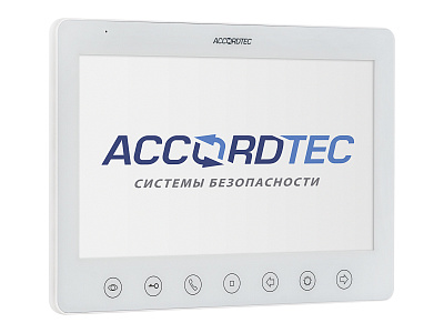AT-VD100C/SD WH Монитор домофона ACCORDTEC, AHD, сенсорные кнопки