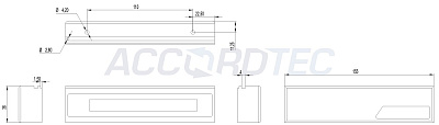 ML-200K Premium Grey с уголком, Электромагнитный замок ACCORDTEC, 200 кг, накладной