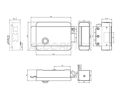 AT-EL101A Электромеханический замок ACCORDTEC, накладной