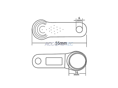 AT-DS 1990 синий Ключ Touch Memory ACCORDTEC, iButton ™