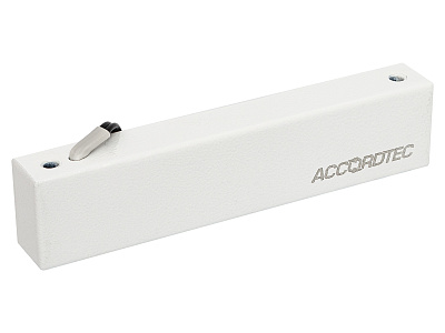 ML-180K с планкой, цвет белый, Электромагнитный замок ACCORDTEC, 200 кг, накладной